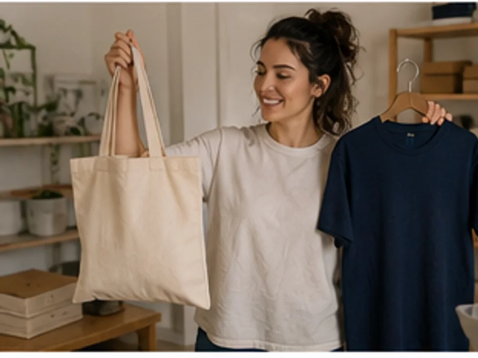 Escena editorial de Crealo para Cafeterías, productos personalizados y venta bajo demanda