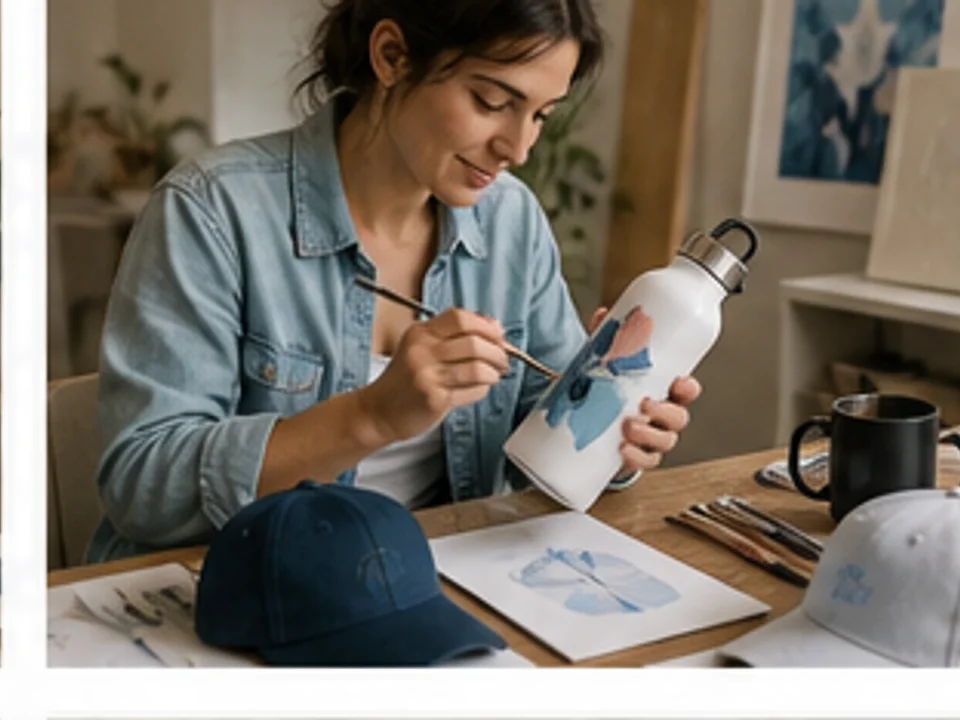 Escena editorial de Crealo para Ilustradores, productos personalizados y venta bajo demanda