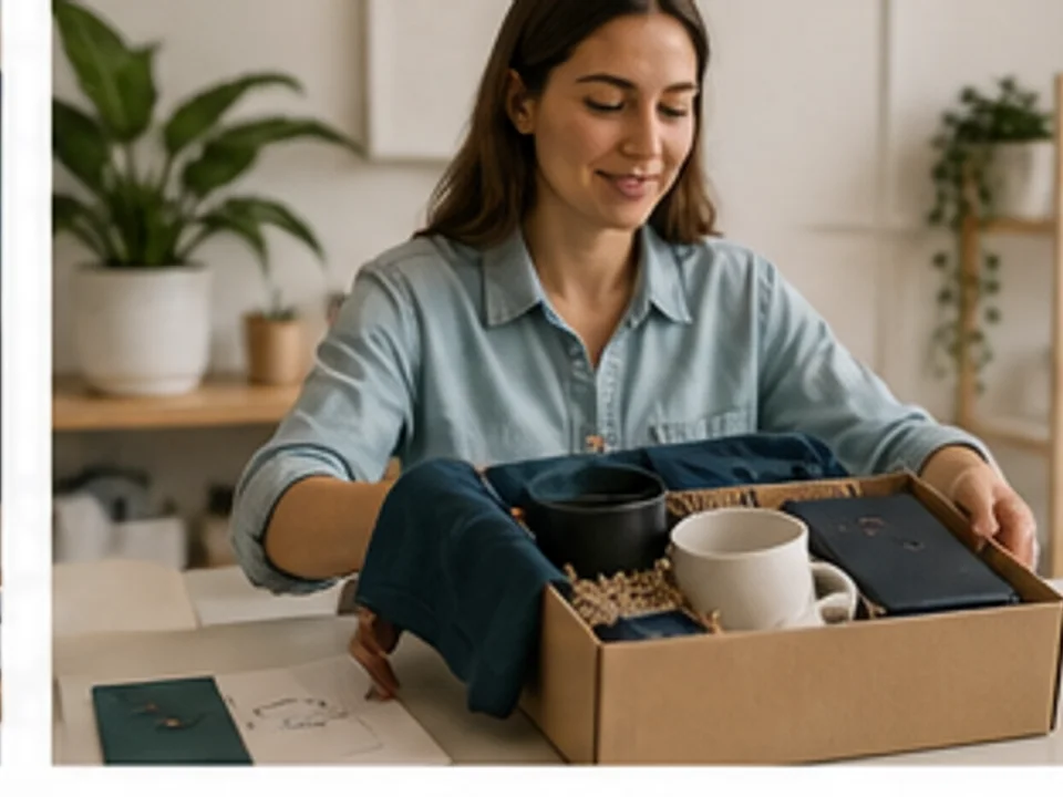 Escena editorial de Crealo para Marcas personales, productos personalizados y venta bajo demanda