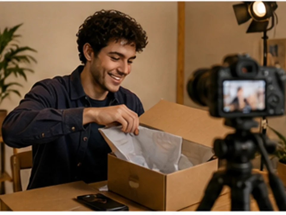 Escena editorial de Crealo para Tiendas online, productos personalizados y venta bajo demanda