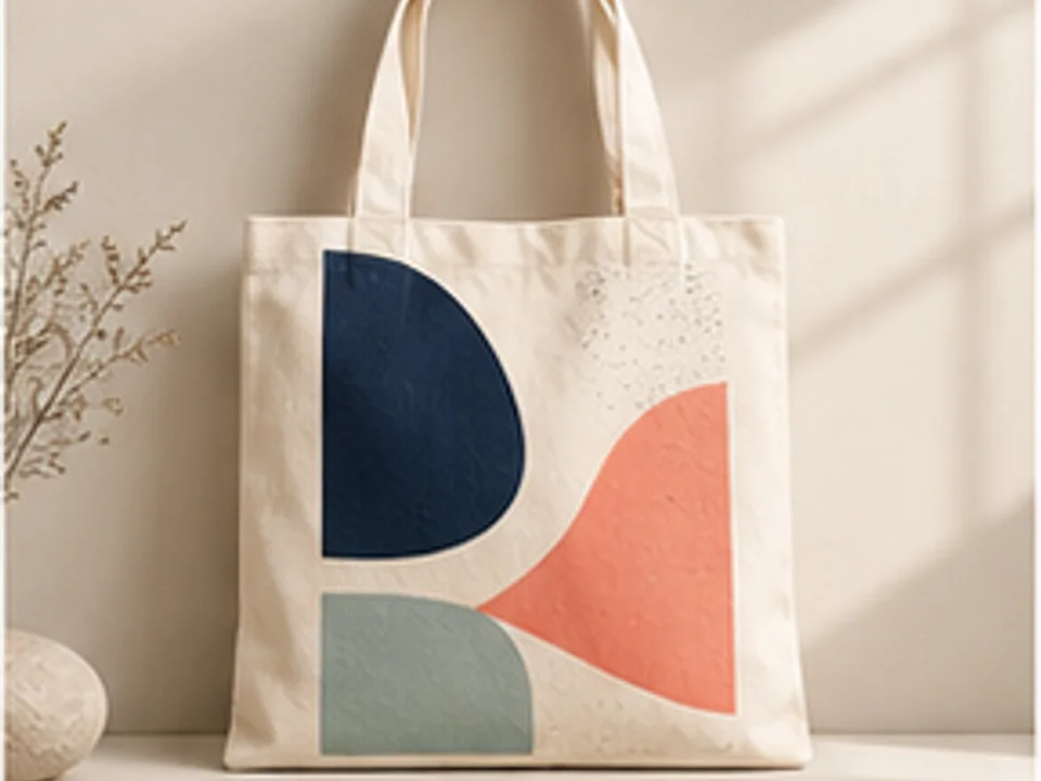 Escena editorial de Crealo para Bolsas personalizadas, productos personalizados y venta bajo demanda