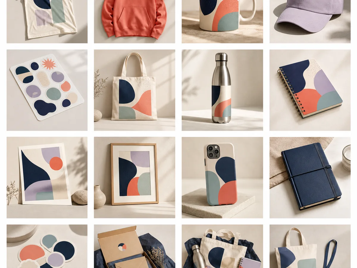 Escena editorial de Crealo para Productos personalizados para emprendedores, productos personalizados y venta bajo demanda